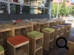 Boom, Trattoria restaurant.  Buitenterras.  Stilwood.